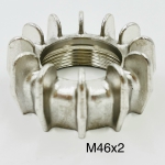 Nakrętka głowicy/ kolanka - tłumika Dniepr INOX GWINT  M46X2